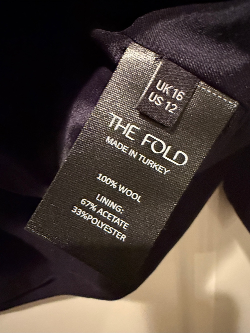 The Fold 365 Pure Wool Charlbury Jacket Navy - Picture 8 of 9
